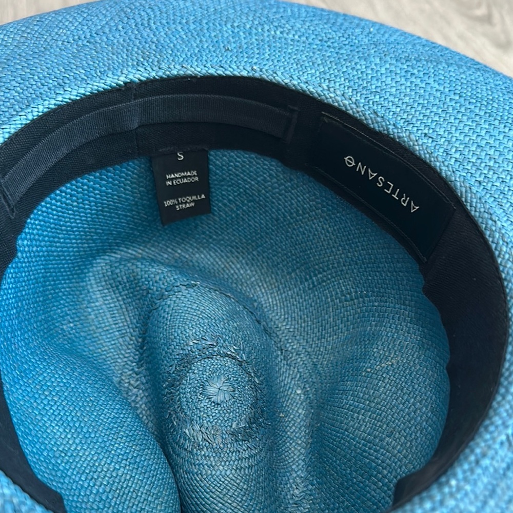 Blue Wide Brim Hat From Four Seasons Boutique View 5
